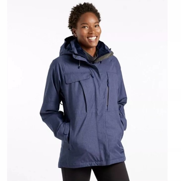 LL Bean Women's Carrabassett Ski Jacket Size L Black Insulated Primaloft Winter - Picture 13 of 16